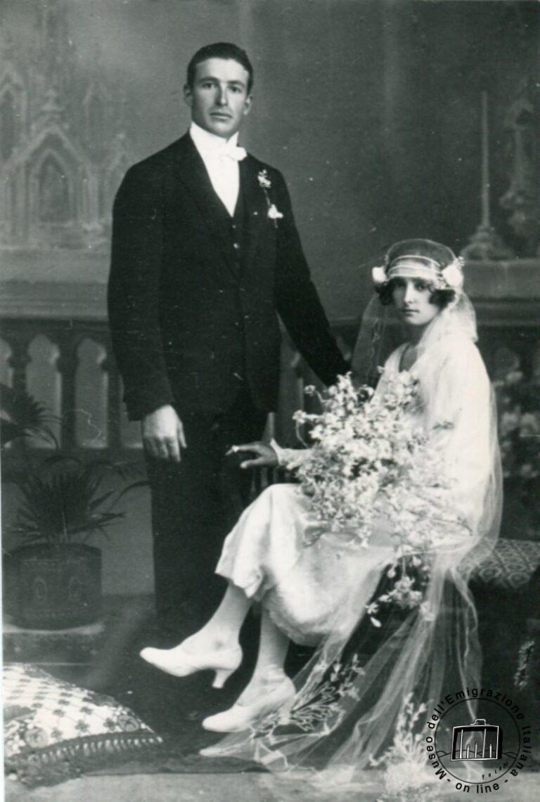 Brazil, São Paulo, San Bernardo. Primo Bechelli with his bride