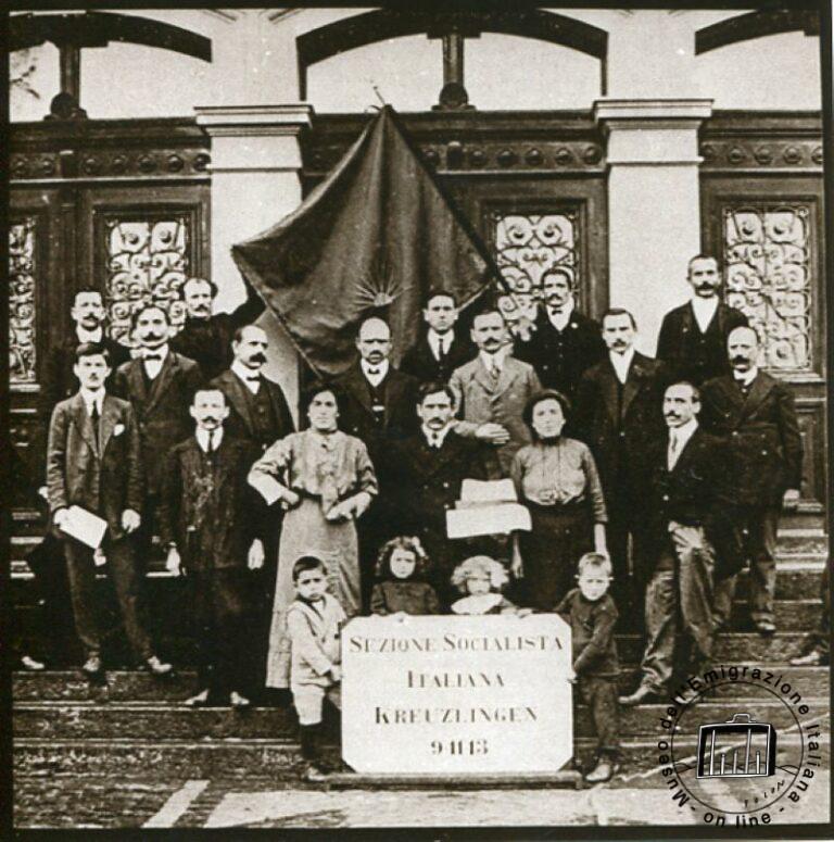 Alemania, Kreuzlingen, 1913. Adherentes a la Sección socialista italiana