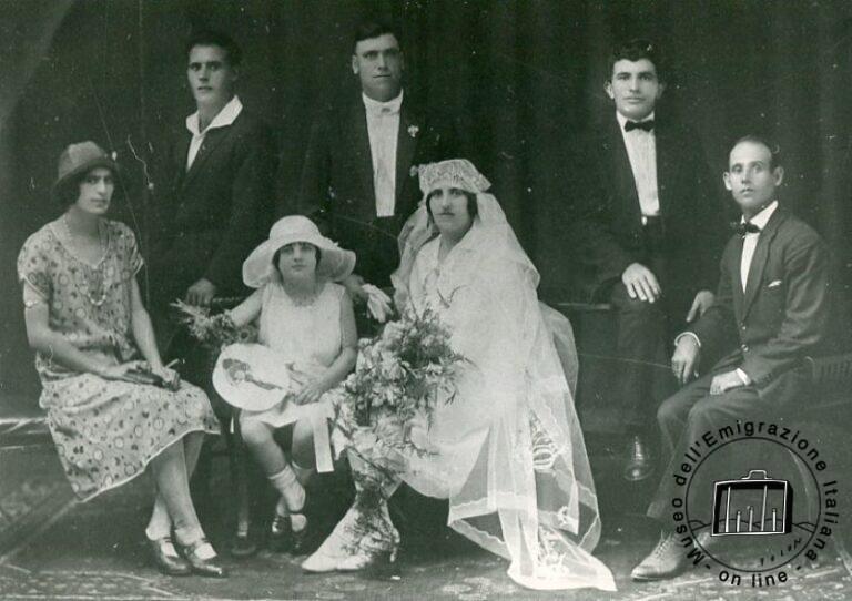 Australia, Queensland, Meriglia, 1925. Egidio Pierotti with his bride