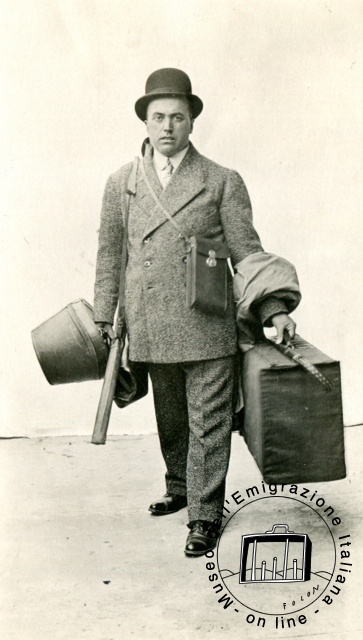 Genoa, 1925. Giovanni Lamberti ready to sail to Uruguay
