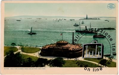 USA, New York. View of Ellis Island