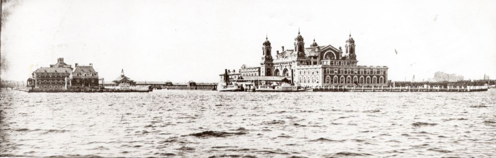 USA, New York. View of Ellis Island

